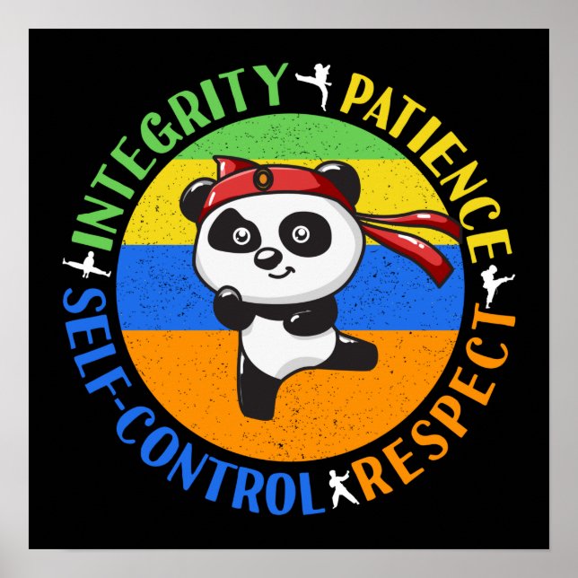 Werte für Kampfkunst - Boys Karate Mindset Poster (Vorne)