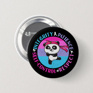 Werte für Kampfkunst - Girly Karate Mindset Button
