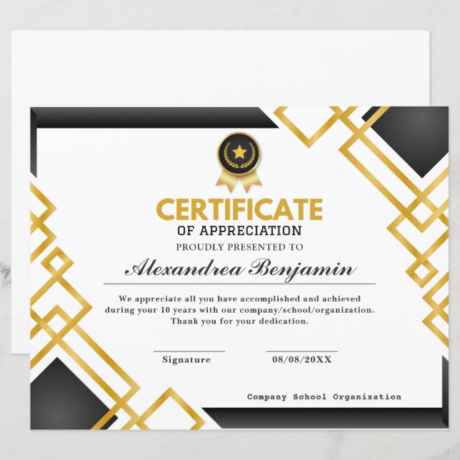 Wertgutachten für das Erreichen des Ziels (Vorne/Hinten)