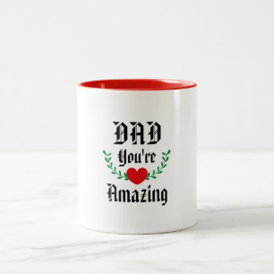 Wertgutschein für den Vater: Sie sind Phantastisch Zweifarbige Tasse
