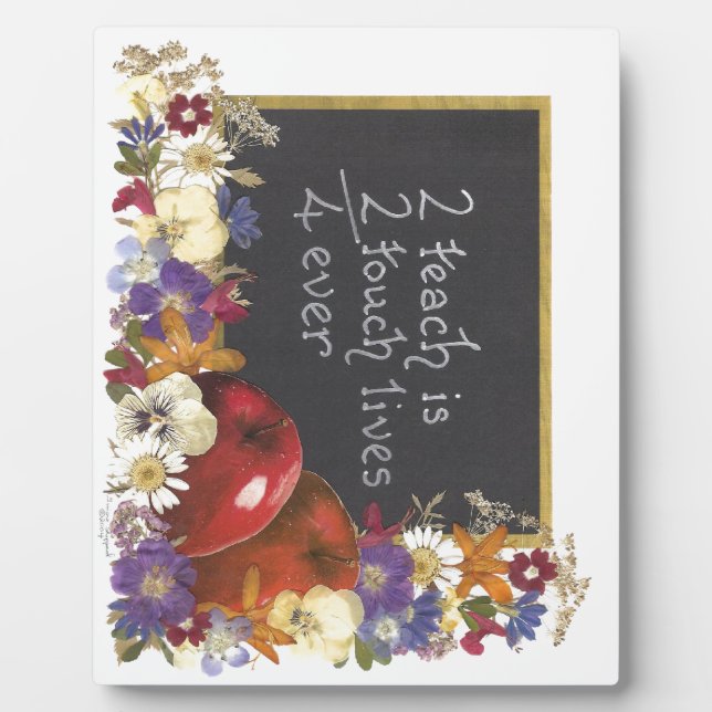 Wertschätzung für Lehrer Fotoplatte (Vorderseite)