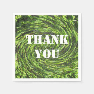 Wertschätzung Meal Green Swirl Abstrakt Danke Serviette