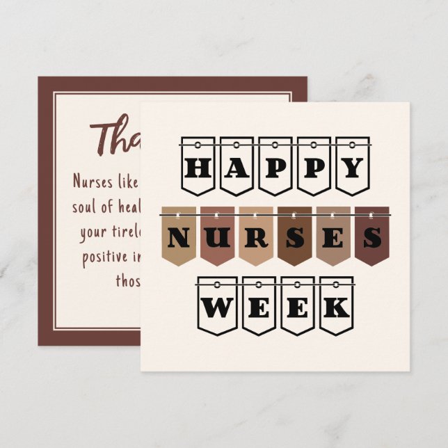Wertsteigerung nach individuellem Happy Nurses Wee Dankeskarte (Vorne/Hinten)