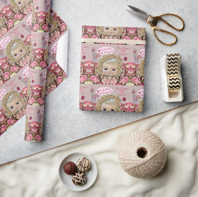 Wertvoll Baby Girl-Rose Geschenkpapier (Kunsthandwerk)