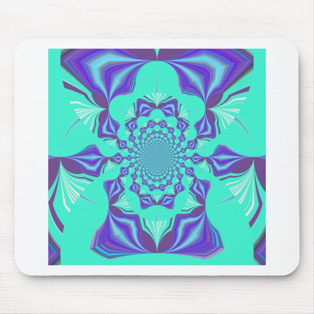 Wertvoll Blau Mousepad (Vorne)