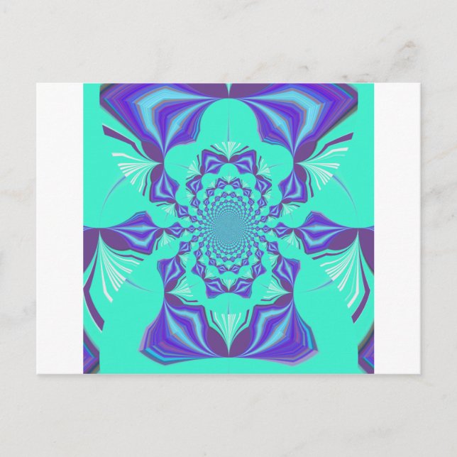 Wertvoll Blau Postkarte (Vorderseite)