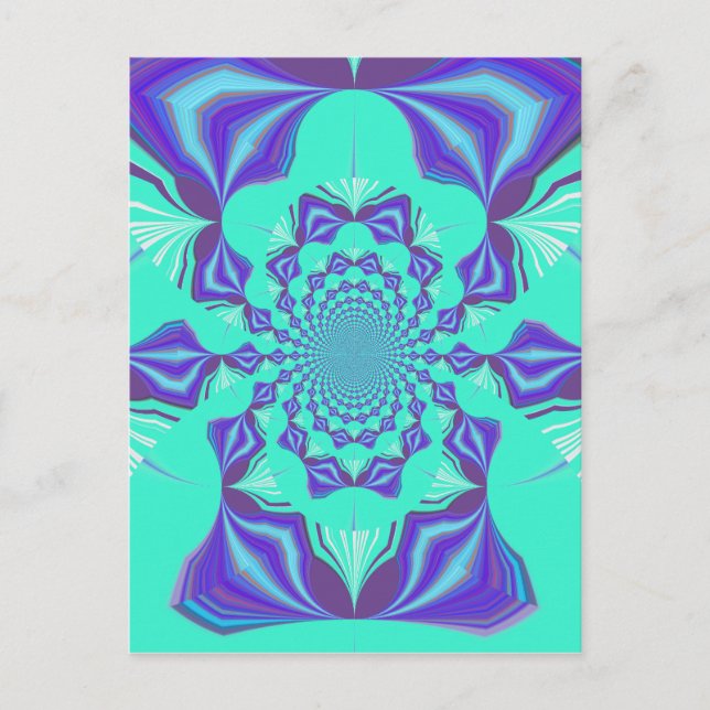 Wertvoll Blau Postkarte (Vorderseite)
