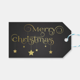 Wertvoll Gold Frohe Weihnachtsstars Geschenkanhänger