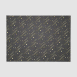 Wertvoll Gold Frohe Weihnachtsstars - Tissue Seidenpapier
