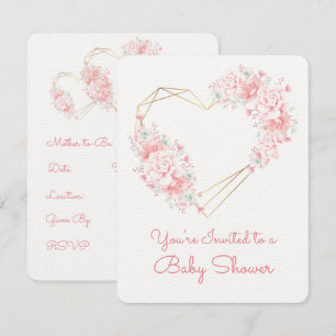 Wertvoll Hearts Baby Dusche Einladung