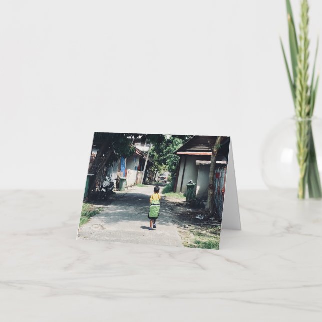 Wertvoll Little Baboo Dankeskarte (Vorderseite)