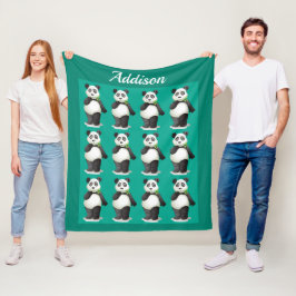 Wertvoll Panda Flannel Blanket Fleecedecke