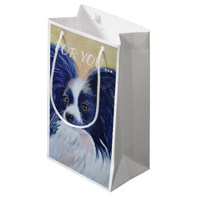 WERTVOLL PAPILLON KLEINE GESCHENKTÜTE (Vorderseite Schrägansicht)