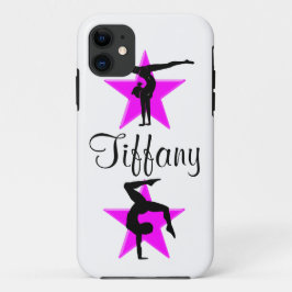 WERTVOLL PINK PERSONALISIERT GYMNAST IPHONE FALL iPhone 11 HÜLLE