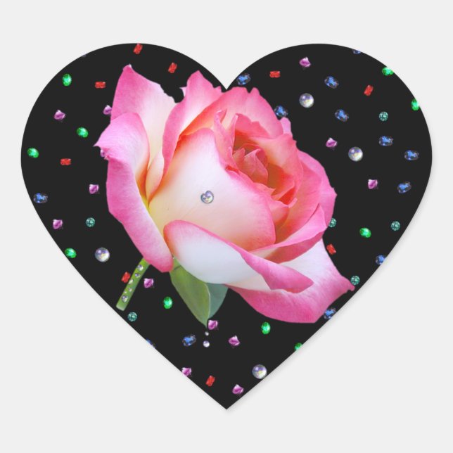 Wertvoll rosa Rose, Aufkleber (Vorderseite)