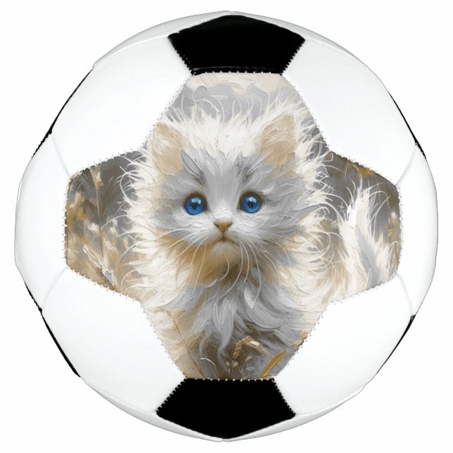 Wertvoll White Kitten Fußball (Vorderseite)