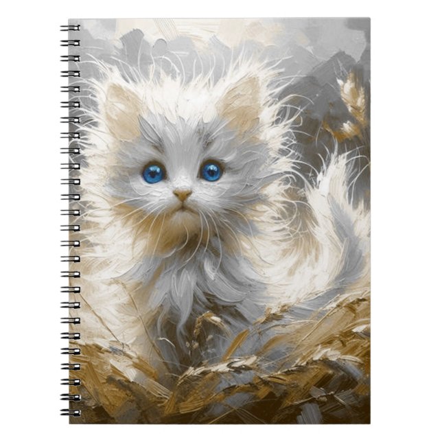 Wertvoll White Kitten Notizblock (Vorderseite)