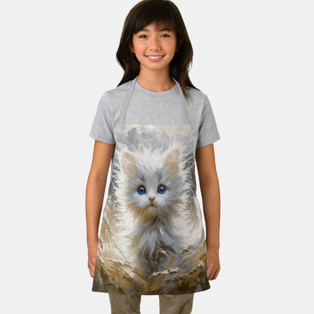Wertvoll White Kitten Schürze (Insitu)