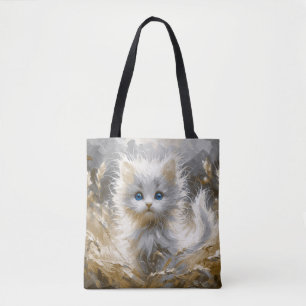 Wertvoll White Kitten Tasche