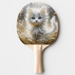 Wertvoll White Kitten Tischtennis Schläger