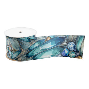 Wertvolle Bling Birds-Thema Einladung Satinband