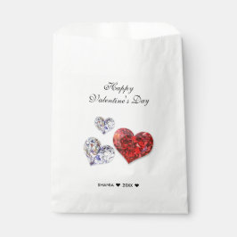 Wertvolle Elegant Diamond Hearts Geschenktütchen
