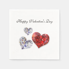 Wertvolle Elegant Diamond Hearts Serviette