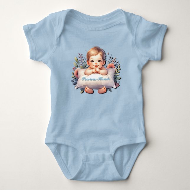 Wertvolle Hände Baby Boy Strampler (Vorderseite)