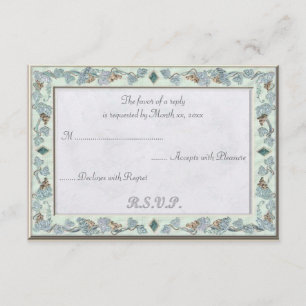 Wertvolle Hochzeit RSVP Karte