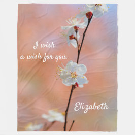 Wertvolle japanische Apricot-Blume Fleecedecke