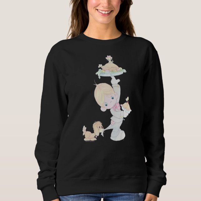 Wertvolle Momente Erntedank Türkei Abendessen Pupp Sweatshirt (Vorderseite)
