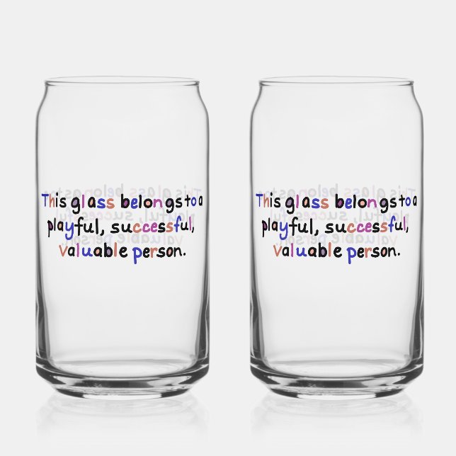 Wertvolle Person Glas (Vorderseite)