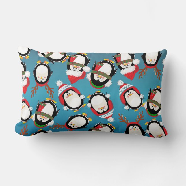 Wertvolle Pinguine Lumbar Kissen (Vorderseite)
