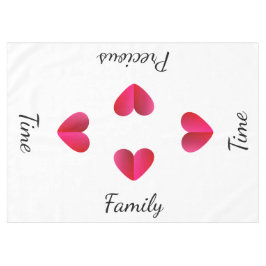 Wertvolle Pink-Herzen der Familie Tischdecke