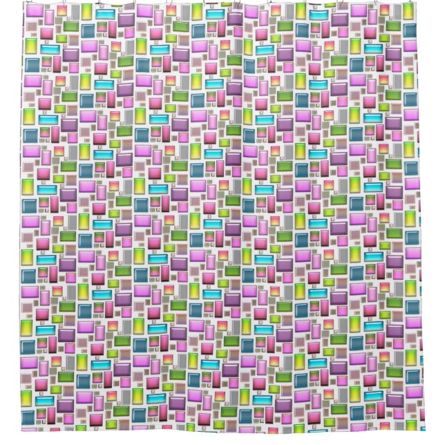 Wertvolle Steine und Perlmutt Duschvorhang (Vorderseite)