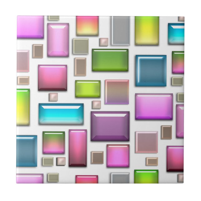 Wertvolle Steine und Perlmutt Fliese (Vorderseite)