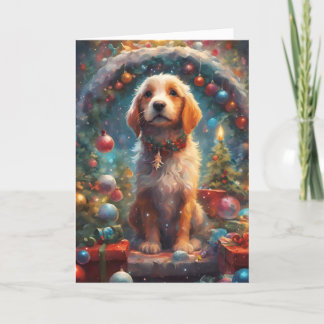 Wertvolle Weihnachtsspielerkarte Feiertagskarte
