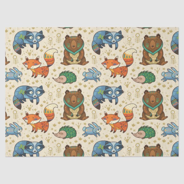 Wertvolle Wildtiere Seidenpapier (Vorderseite)