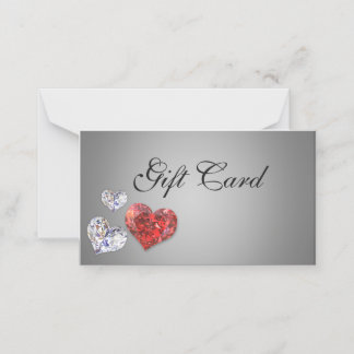 Wertvoller Diamant Herz - Elegantes Geschenkzertif Platzkarte
