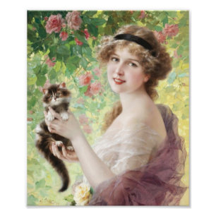 Wertvoller Kätzchen-Druck Emile Vernon Fotodruck