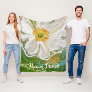 Wertvoller Moment - Anemone Blume Power Fleecedecke