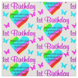 WERTVOLLER RAINBOW 1. GEBURTSTAG STOFF