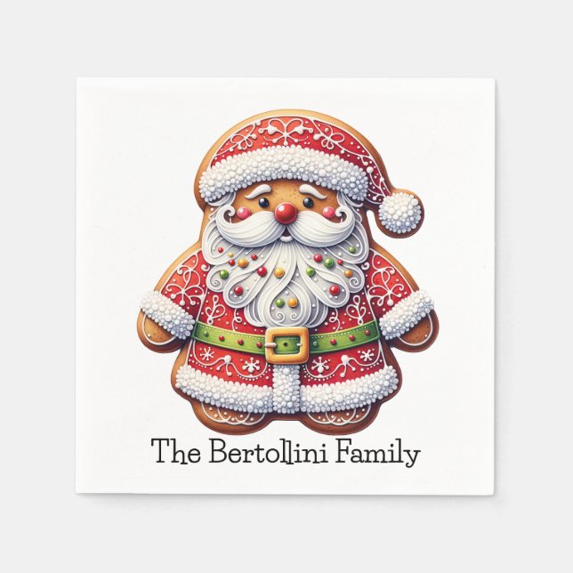 Wertvoller Santa Santa Santa Santa Santa Serviette (Vorderseite)