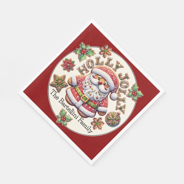 Wertvoller Santa Santa Santa Santa Santa Serviette (Ecke)