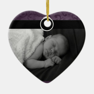 Wertvolles Baby-Foto Keramik Ornament