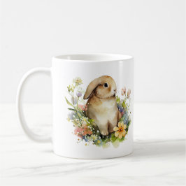 Wertvolles Bunny Rabbit im Kraut von Blume Kaffeetasse