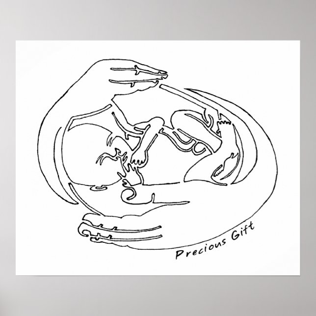 Wertvolles Geschenk-One-Line-Design-Poster Poster (Vorne)