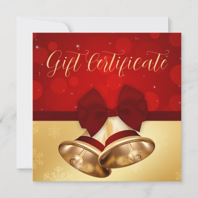 Wertvolles Geschenkzertifikat "Golden Christmas Be (Vorderseite)