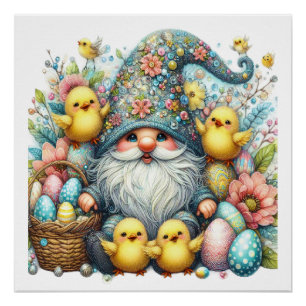 Wertvolles Gnome Osterthema Poster