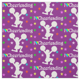 WERTVOLLES LILA I LIEBE CHEERLEADFABRIC STOFF